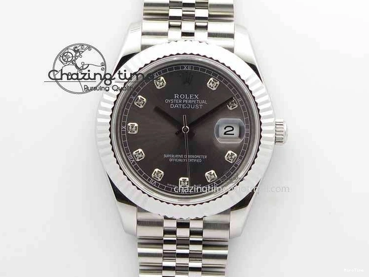 MiroTime 0326 DateJust II 41mm BP Maker Best Edition Gray Diamonds Dial On New Version Jubilee Bracelet A Breathable 3626